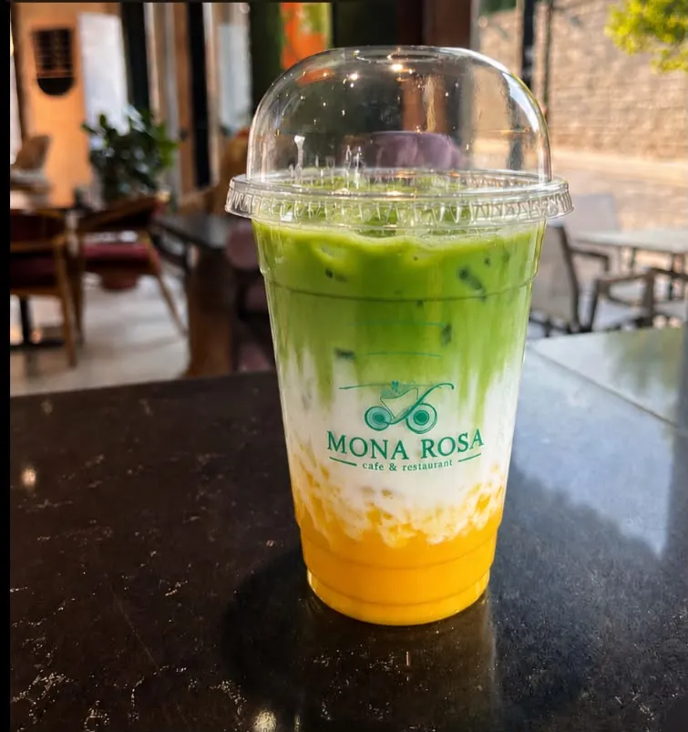Iced Mango Matcha Latte
