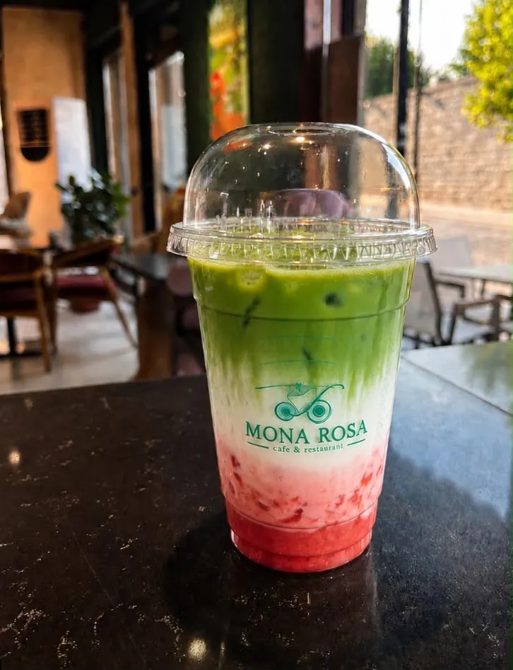 Iced  Strawberry Matcha Latte